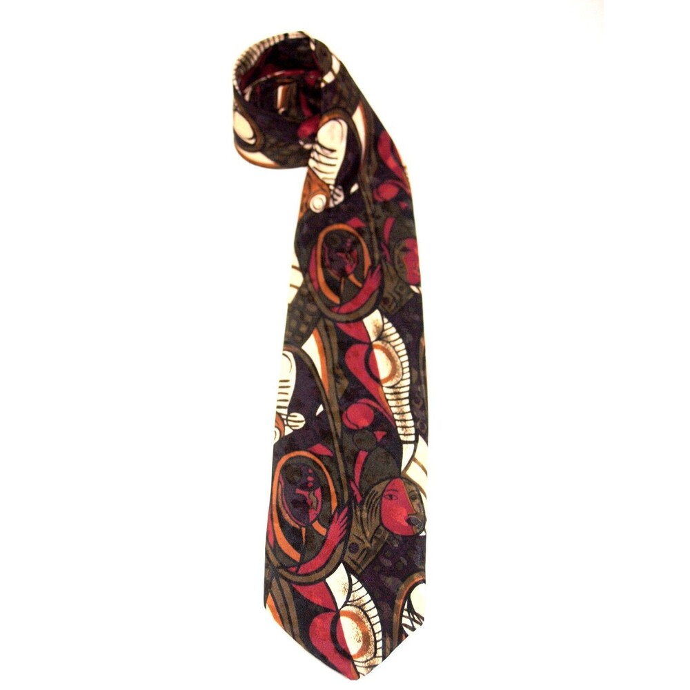 Florenzi Collection Abstract Tie Vintage Necktie Made in USA 3.25" x 57.5"  RARE